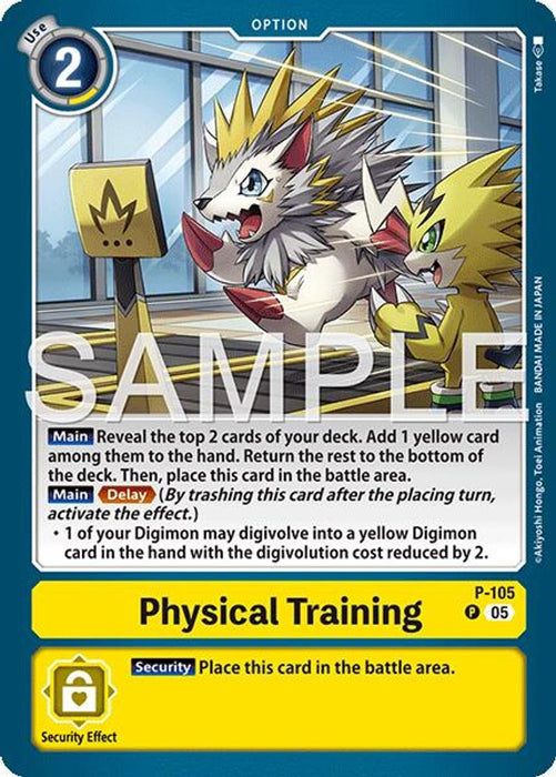 Physical Training (P-105) (Alternate Art) (#P-105 P) (Starter Deck 22: Amethyst Mandala Advanced Deck Set) Near Mint Foil