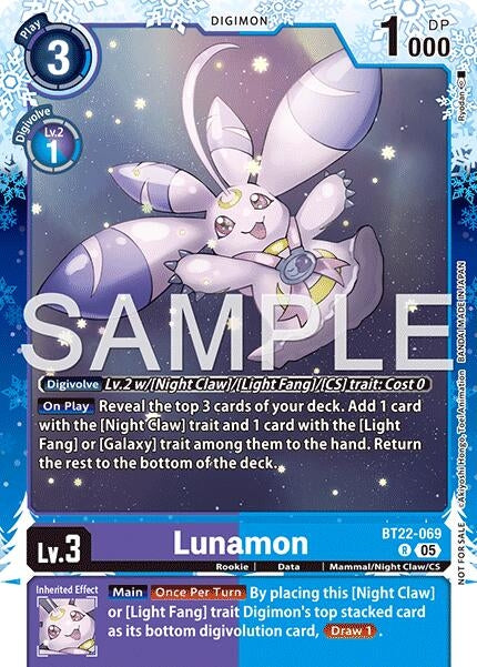 Image for Lunamon (Regulation Battle Vol. 4 Participant) (BT22-069 R) - Digimon Card Game
