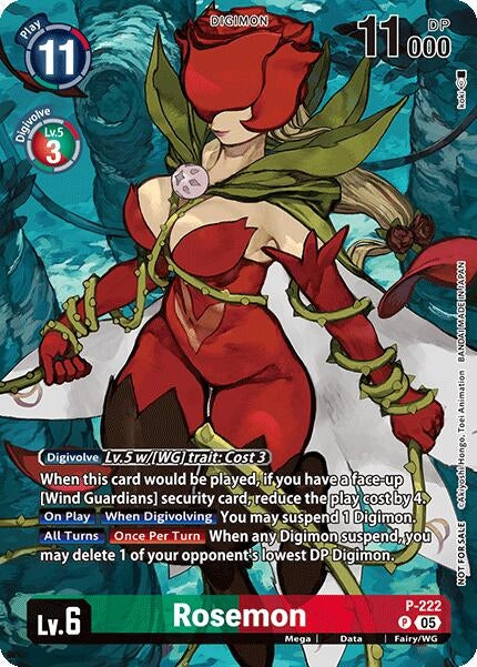 Image for Rosemon (Time Stranger Box Topper) (P-222 P) - Digimon Card Game
