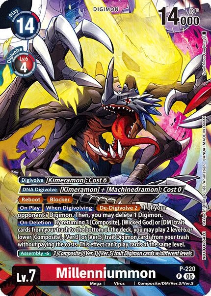 Image for Millenniummon (Time Stranger Box Topper) (P-220 P) - Digimon Card Game
