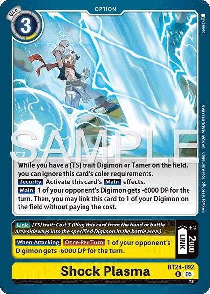 Image for Shock Plasma (BT24-092 U) - Digimon Card Game