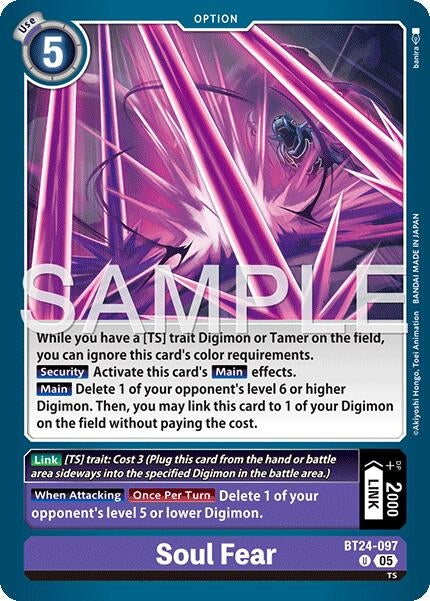 Image for Soul Fear (BT24-097 U) - Digimon Card Game