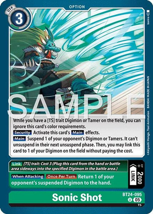 Sonic Shot (#BT24-095 U) (Time Stranger) Near Mint