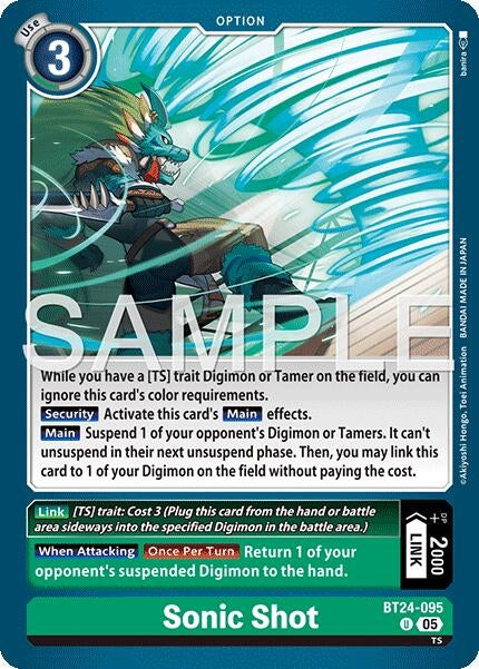 Image for Sonic Shot (BT24-095 U) - Digimon Card Game