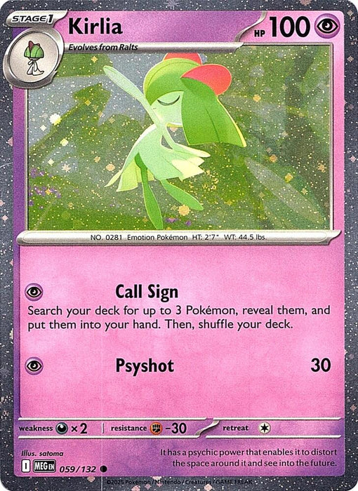 Kirlia (059/132) (Cosmo Foil) [Mega Evolution: Base Set]