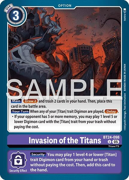 Image for Invasion of the Titans (BT24-098 U) - Digimon Card Game