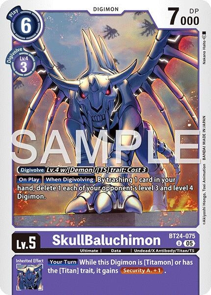 Image for SkullBaluchimon (BT24-075 U) - Digimon Card Game
