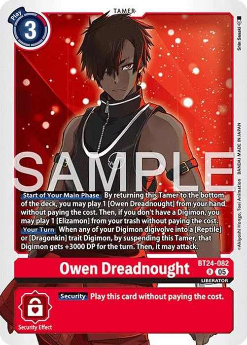 Owen Dreadnought (#BT24-082 R) (Time Stranger) Near Mint Foil