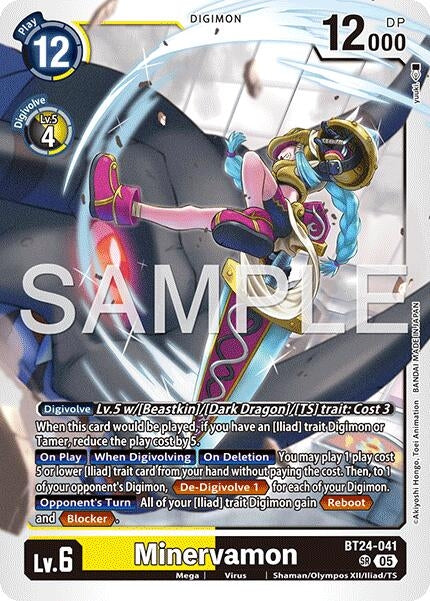 Image for Minervamon (BT24-041 SR) - Digimon Card Game