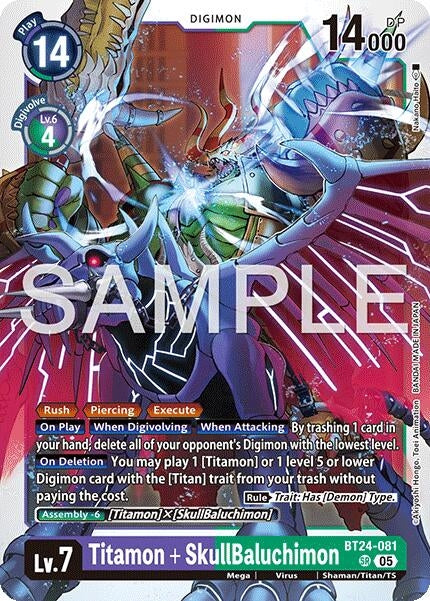 Image for Titamon + SkullBaluchimon (BT24-081 SR) - Digimon Card Game
