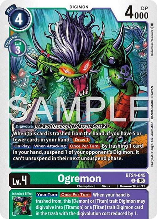 Ogremon (#BT24-045 U) (Time Stranger) Near Mint