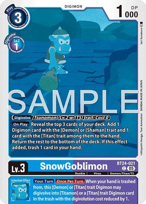SnowGoblinmon (#BT24-021 C) (Time Stranger) Near Mint