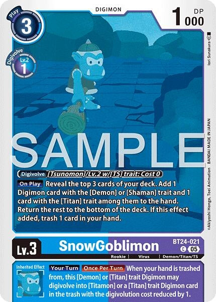Image for SnowGoblinmon (BT24-021 C) - Digimon Card Game
