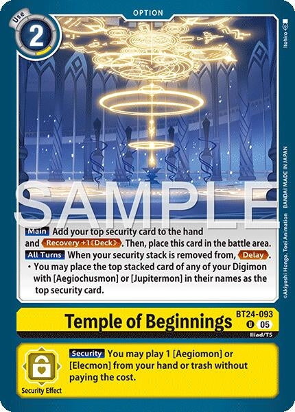 Image for Temple of Beginnings (BT24-093 U) - Digimon Card Game