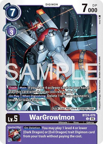Image for WarGrowlmon (BT24-076 C) - Digimon Card Game