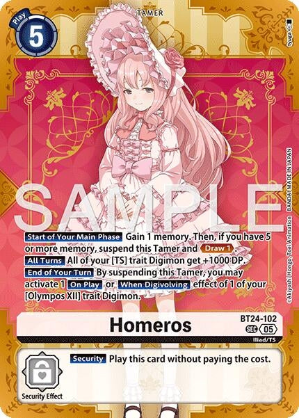 Image for Homeros (BT24-102 SEC) - Digimon Card Game