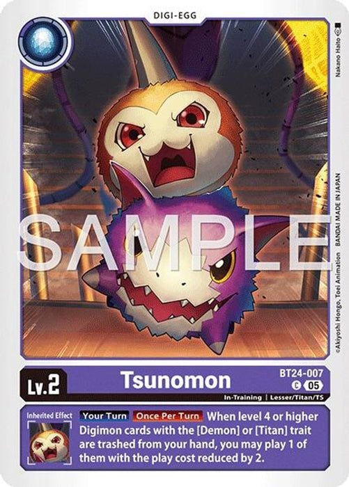 Tsunomon (#BT24-007 C) (Time Stranger) Near Mint
