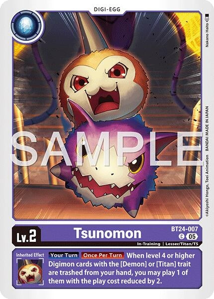 Image for Tsunomon (BT24-007 C) - Digimon Card Game