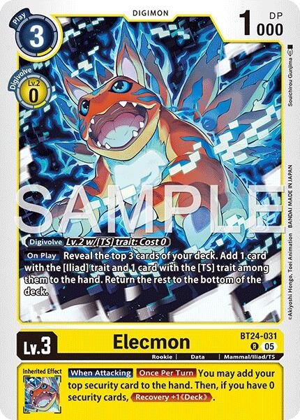 Image for Elecmon (BT24-031 R) - Digimon Card Game