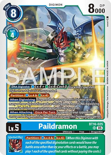 Image for Paildramon - BT16-025 (Reprint) (BT16-025 SR) [Advanced Booster Digimon Generation] - Digimon Card Game
