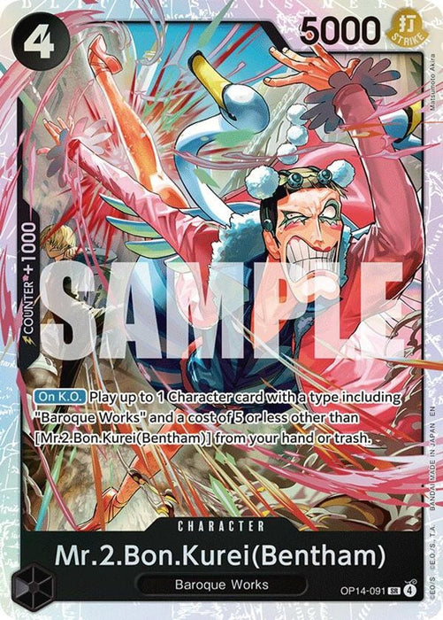 Mr2BonKurei Bentham (#OP14-091) (The Azure Sea's Seven) Near Mint Foil