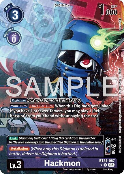 Image for Hackmon (Box Topper) (BT24-067 U) - Digimon Card Game