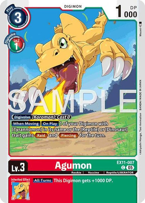 Agumon (#EX11-007 C) (Dawn of Liberator) Near Mint
