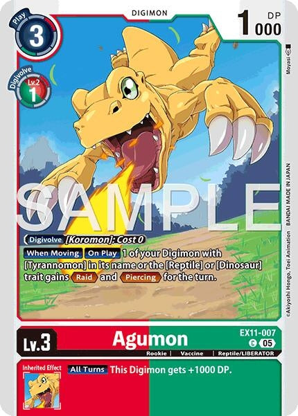 Image for Agumon (EX11-007 C) - Digimon Card Game