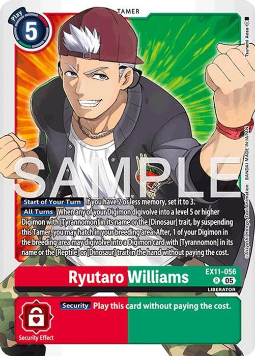 Ryutaro Williams (#EX11-056 R) (Dawn of Liberator) Near Mint Foil