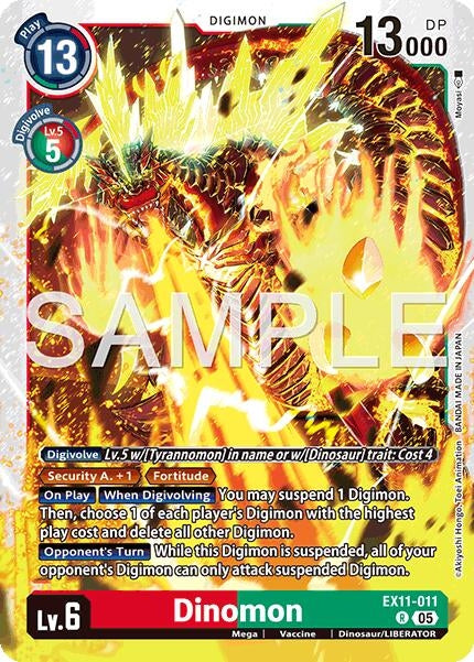 Image for Dinomon (EX11-011 R) - Digimon Card Game