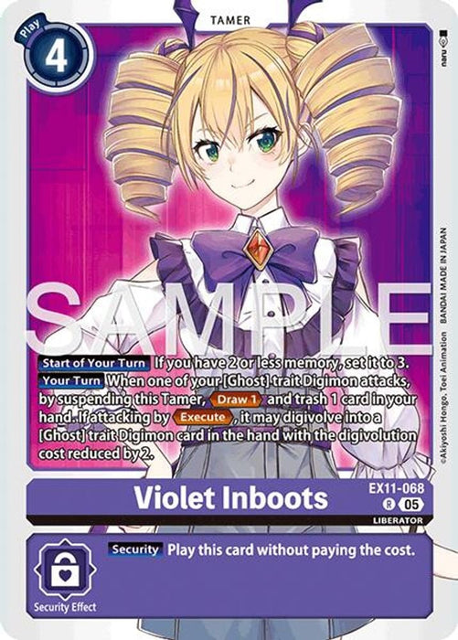 Violet Inboots (#EX11-068 R) (Dawn of Liberator) Near Mint Foil
