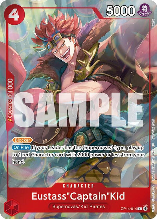 Eustass"Captain"Kid - OP14-014 (Dash Pack) (#OP14-014) (The Azure Sea's Seven) Near Mint Foil