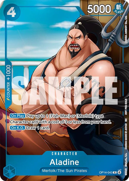 Aladine (Dash Pack) (#OP14-043) (The Azure Sea's Seven) Near Mint Foil