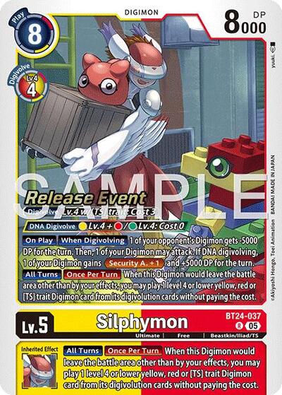 Silphymon (#BT24-037 R) (Time Stranger Release Event Cards)