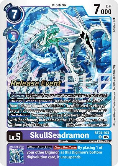 SkullSeadramon (#BT24-074 R) (Time Stranger Release Event Cards)