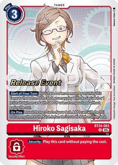 Hiroko Sagisaka (#BT24-083 R) (Time Stranger Release Event Cards)