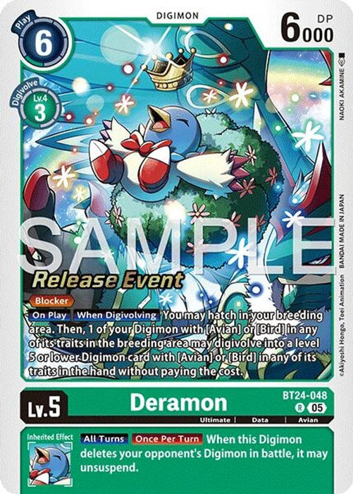 Deramon (#BT24-048 R) (Time Stranger Release Event Cards) Near Mint Foil