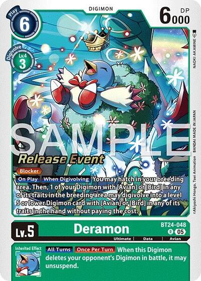 Deramon (#BT24-048 R) (Time Stranger Release Event Cards)