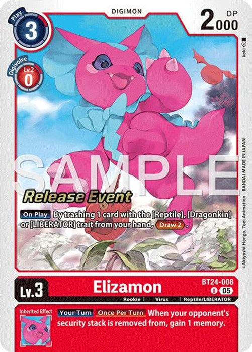 Elizamon (#BT24-008 C) (Time Stranger Release Event Cards) Near Mint Foil