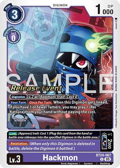 Hackmon (#BT24-067 U) (Time Stranger Release Event Cards)