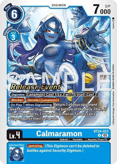 Calmaramon (#BT24-023 U) (Time Stranger Release Event Cards) Near Mint Foil