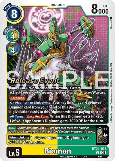 Biomon (#BT24-038 U) (Time Stranger Release Event Cards)