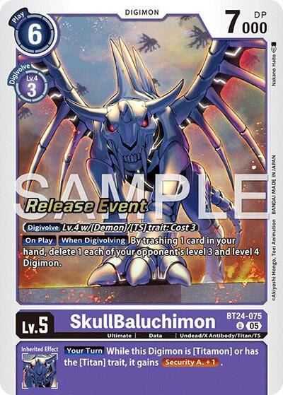 SkullBaluchimon (#BT24-075 U) (Time Stranger Release Event Cards)