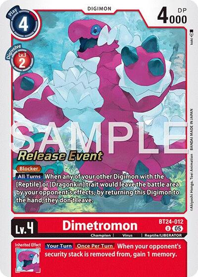 Dimetromon (#BT24-012 U) (Time Stranger Release Event Cards)
