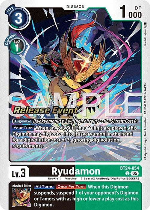Ryudamon (#BT24-054 U) (Time Stranger Release Event Cards) Near Mint Foil