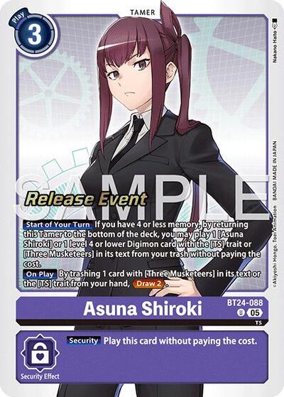Asuna Shiroki (#BT24-088 UC) (Time Stranger Release Event Cards)