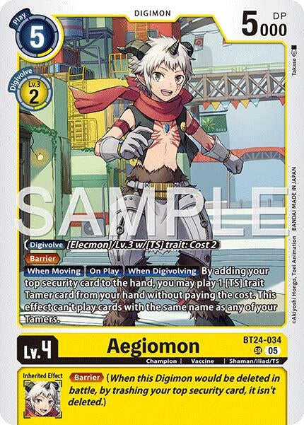Image for Aegiomon (BT24-034 SR) - Digimon Card Game