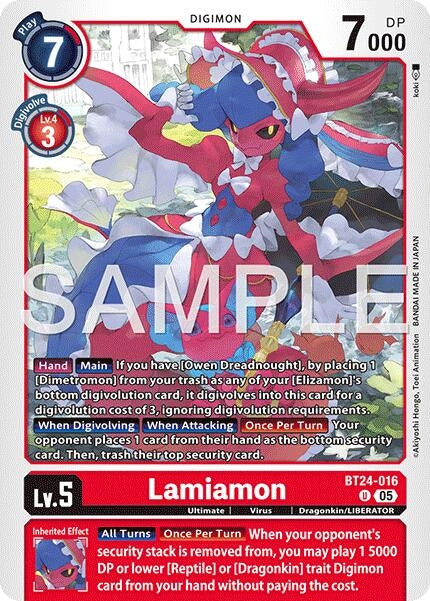 Image for Lamiamon (BT24-016 U) - Digimon Card Game