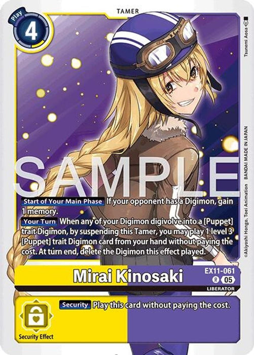 Mirai Kinosaki (#EX11-061 R) (Dawn of Liberator) Near Mint Foil