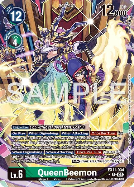 Image for QueenBeemon (Box Topper) (EX11-034 R) - Digimon Card Game